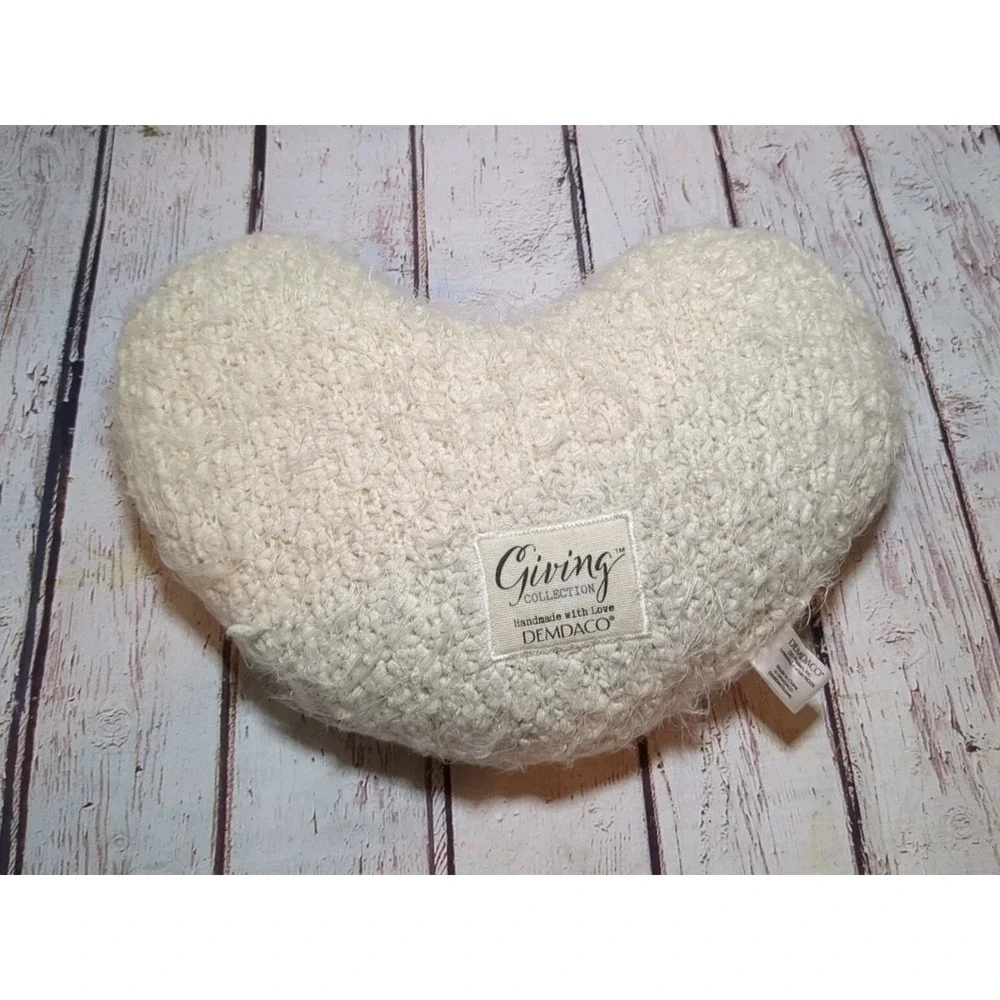 DEMDACO Giving Collection Giving Heart Weighted Pillow Ivory